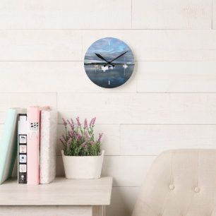 VIEWS OF WALES ROUND CLOCK