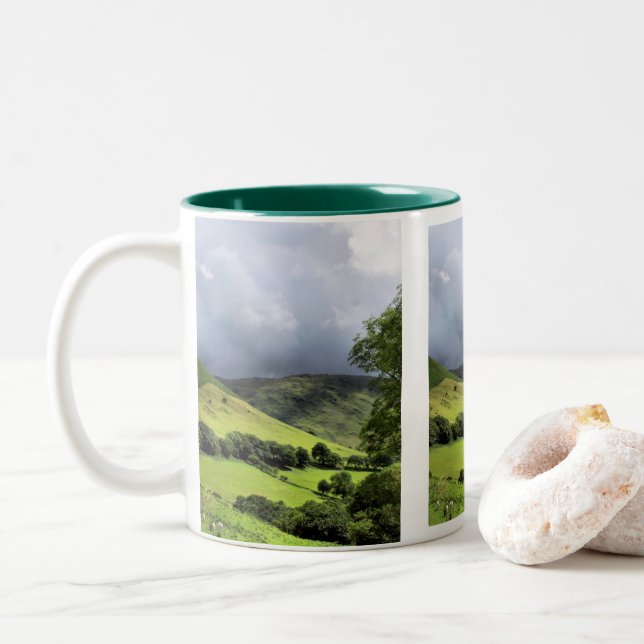 VIEWS OF WALES Two-Tone COFFEE MUG (With Donut)