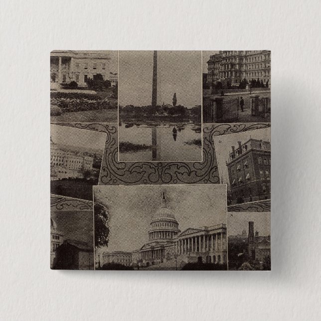 Views Washington, DC 2 Inch Square Button (Front)