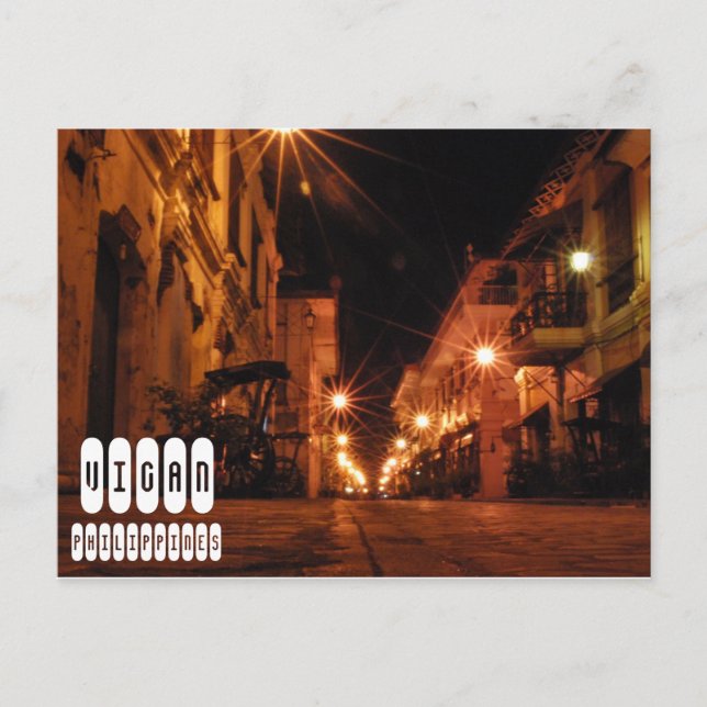 Vigan in Ilocos Sur Philippines Postcard (Front)