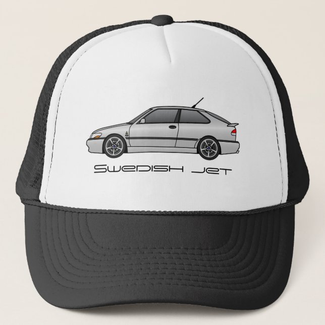 viggen_silver, Swedish jet Trucker Hat (Front)