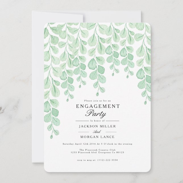 Vigne du jardin | Invitation de la partie Engageme (Devant)