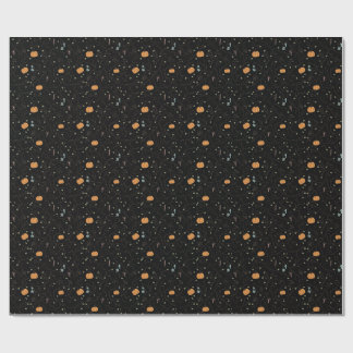 Vigne effrayante pour Halloween Noir Wrapping Paper