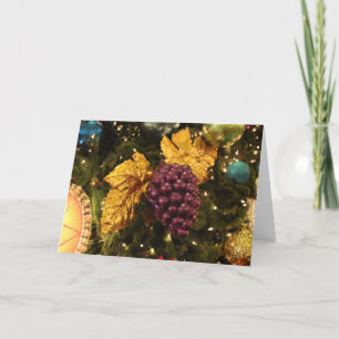 vigne violette carte de voeux ornement de noël