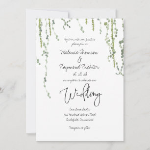 Vignes verdoyantes Faire-part de mariage