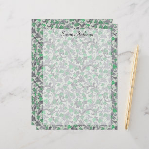 Vignes vintages de lierre vert poussant sur papier