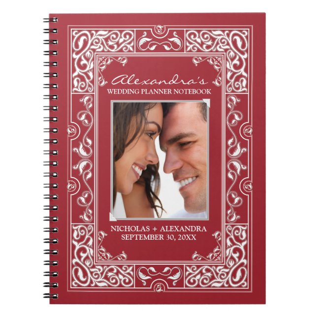 Vignette Bride's Wedding Planner Notebook (red) (Front)