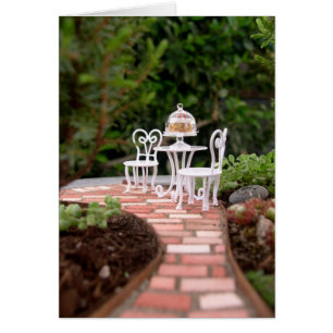 Vignette miniature de jardin, vide