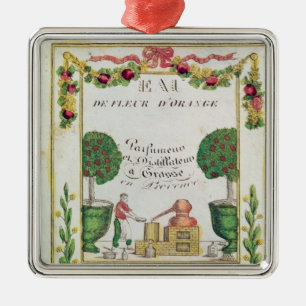 Vignette of 'Eau de Fleur d'Orange' Metal Ornament