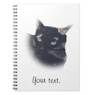Vignette of Tortoise Shell Cat Face Notebook