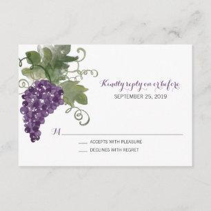 Vignoble aquarelle   Mariage RSVP