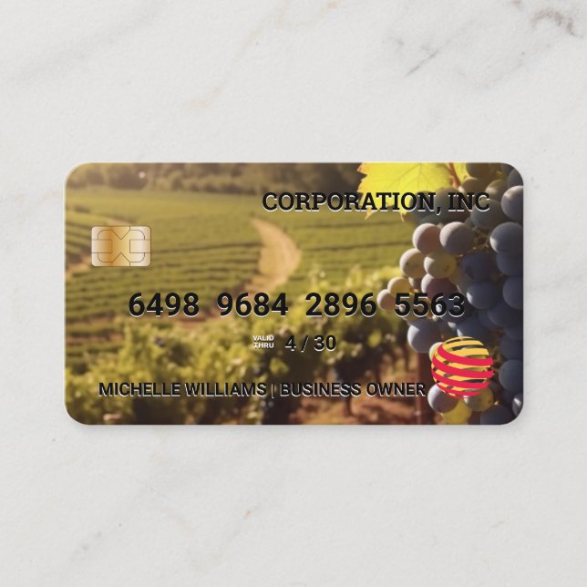 Vignoble | Carte de crédit (Devant)