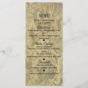 Vignoble de raisins Menu de mariage élégant de la 
