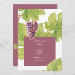 Vignoble Destination Bachelorette Party Invitation