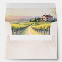 Vignoble romantique intemporel Enveloppe Mariage r