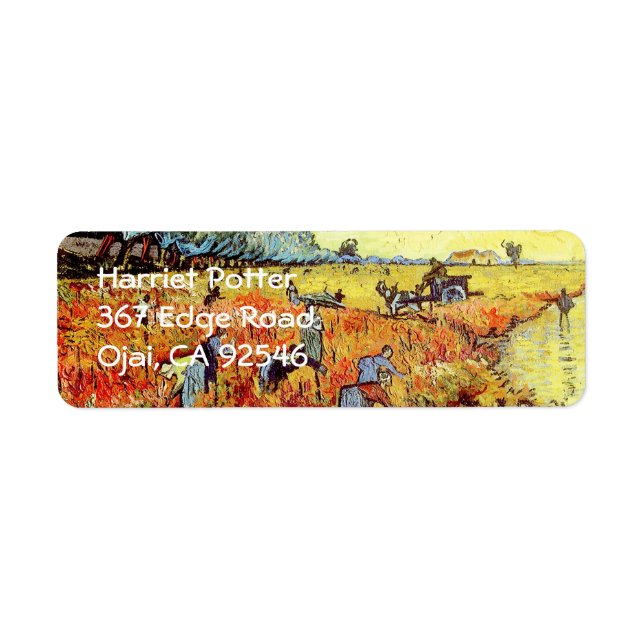 Vignoble rouge Van Gogh Art (Devant)