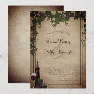 Vignoble rustique Faire-part de mariage