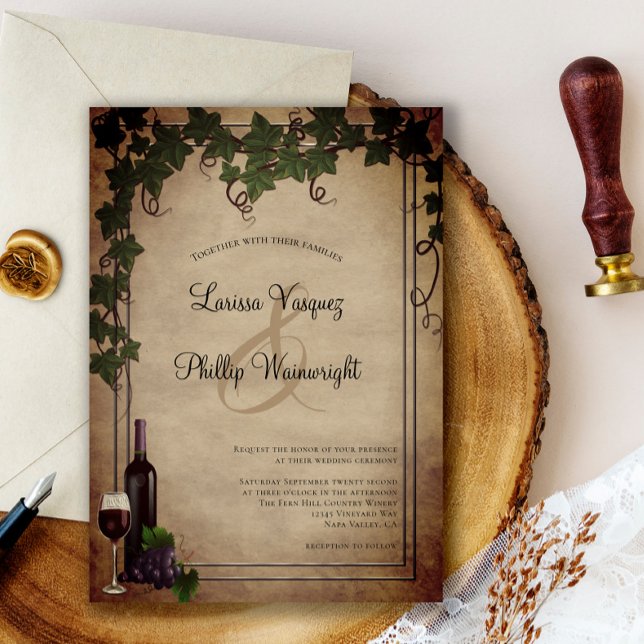 Vignoble rustique Faire-part de mariage (Créateur téléchargé)