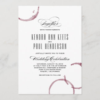 Vignoble Stains Vignoble Faire-part de mariage