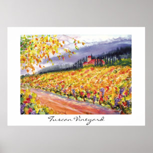 Vignoble toscan - affiche