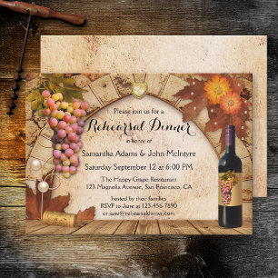 Vignoble Vignoble Répétition Vin Dîner Invitation