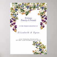 Vignoble Vineyard Mariage Welcome Poster