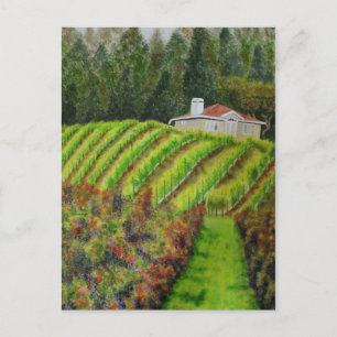 Vignobles en Healdsburg, CA Carte postale aquarell