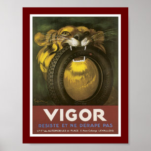 Vigour Automobile Tire Advertisement Poster