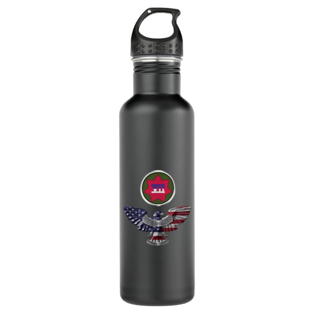 VII Armoured Corps Eagle 710 Ml Water Bottle (Front)