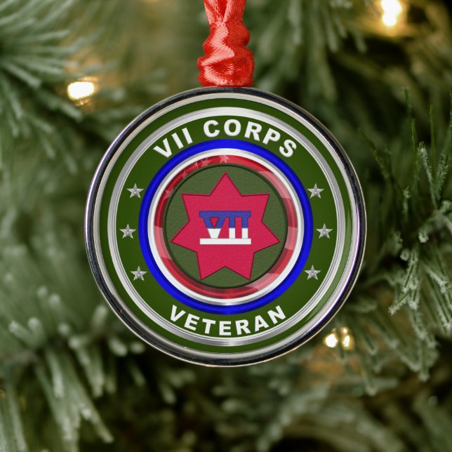 VII Armoured Corps Keepsake Christmas Metal Ornament (Tree)
