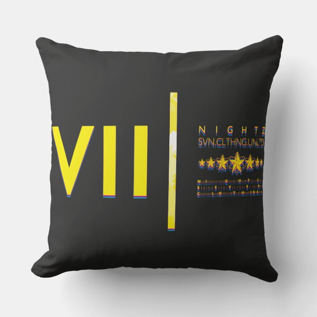 VII Tech Throw Pillow (Front)