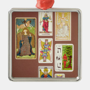 VIII Justice, seven tarot cards Metal Ornament