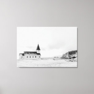 Vík i Myrdal Church, Iceland Canvas Print