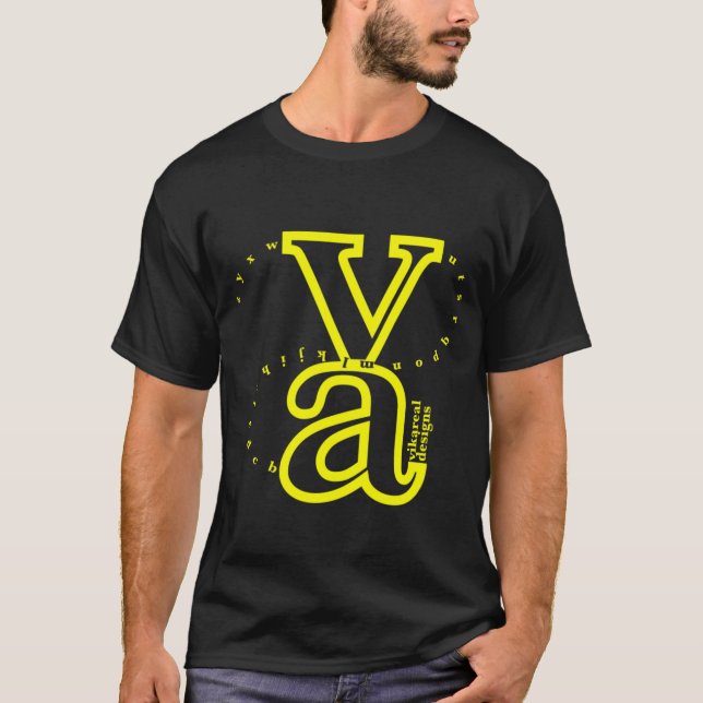 Vikareal Alphabet (maize) T-Shirt (Front)
