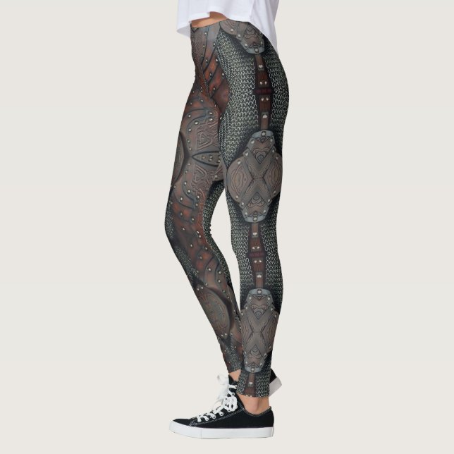 Viking  Armor Abstract design Leggings (Left)