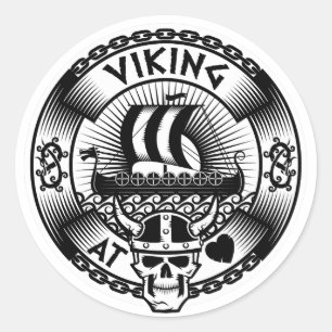 Viking at Heart Classic Round Sticker