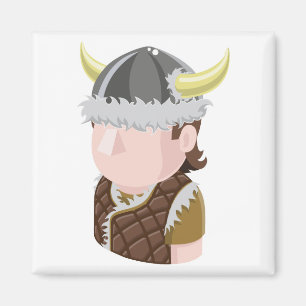 Viking Avatar People Icon Magnet