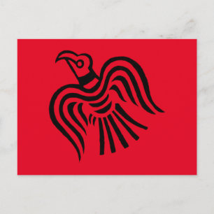 Viking Banner Raven Symbol Postcard
