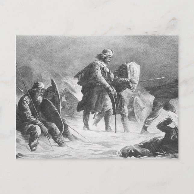 Viking Battle by Knud Bergslien Postcard (Front)