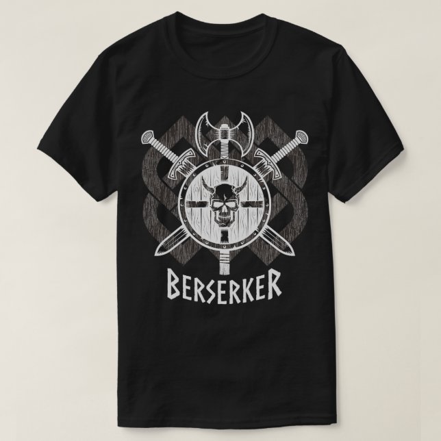 Viking Berserker Fierce Norse wild warrior 2 T-Shirt (Design Front)