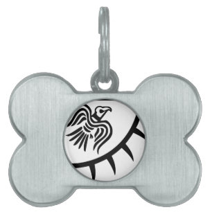 Viking Black Raven Banner Pet ID Tag