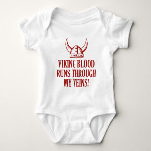 Viking Blood Runs Through My Veins Baby Bodysuit