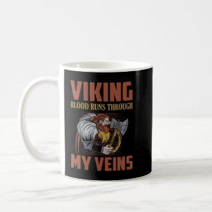 Viking Blood Runs Through My Veins Odin Norse Coffee Mug
