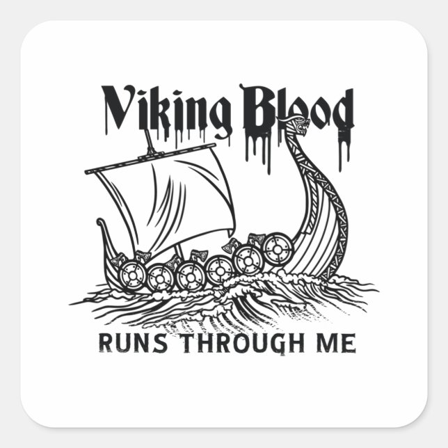 Viking blood square sticker (Front)