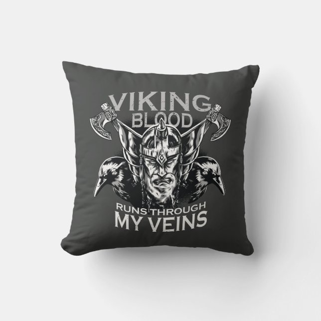 Viking Blood   Throw Pillow (Front)