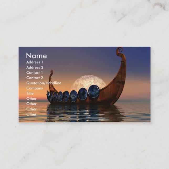 VIKING BOAT 2 BUSINESS CARD (Front)