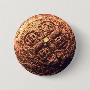 Viking brooch jewel for rich people 2 inch round button