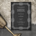Viking Celtic Gamer Wedding Invitation<br><div class="desc">These viking wedding invitations will go perfectly with the furs and the drinking horns at your wedding feast. Featuring Celtic or Norse designs and runic text on a leather-like textured background. Perfect for your medieval wedding or Viking wedding. Order your printed invitations and party supplies or download your digital invitations...</div>