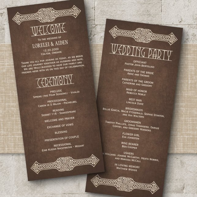 Viking Celtic Gamer Wedding Programme (Créateur téléchargé)