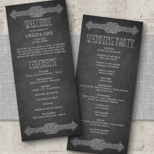 Viking Celtic Gamer Wedding Programme